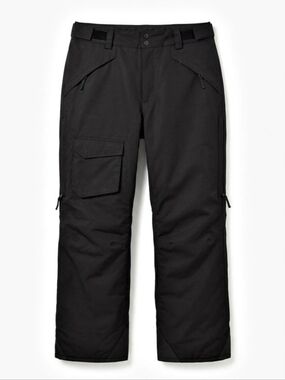 Pulse Men's Black Insulated Cargo Ski Snowboard Pants - Size M